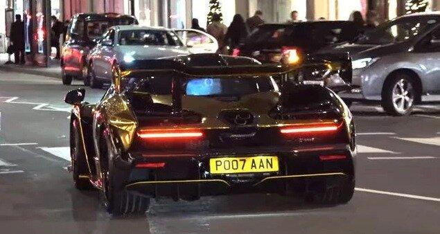 Золотистый хромированный Суперкар McLaren Senna 3 McLaren Senna